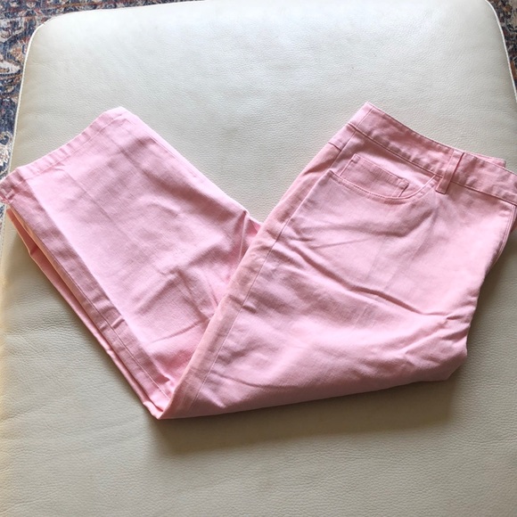 Talbots pink denim cropped jeans - Picture 1 of 8